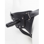 Черный пояс для насадок CLASS STRAP Restyling - LOVETOY (А-Полимер) - купить с доставкой в Ангарске