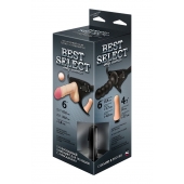 Черный пояс для женщин BEST SELECT с 3 насадками - LOVETOY (А-Полимер) - купить с доставкой в Ангарске