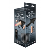 Черный женский пояс BEST SELECT с 3 насадками и вибрацией - LOVETOY (А-Полимер) - купить с доставкой в Ангарске