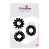 Набор из 3 черных эрекционных колец SET OF 3 COCKRINGS - Dream Toys - в Ангарске купить с доставкой