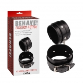 Черные оковы Classic Ankle Cuffs - Chisa - купить с доставкой в Ангарске