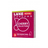 Презервативы с ароматом вишни LUXE Royal Cherry Collection - 3 шт. - Luxe - купить с доставкой в Ангарске