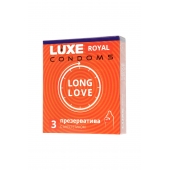 Презервативы с продлевающим эффектом LUXE Royal Long Love - 3 шт. - Luxe - купить с доставкой в Ангарске