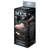 Телесный пустотелый харнесс MEN Style - 17,5 см. - LOVETOY (А-Полимер) - купить с доставкой в Ангарске