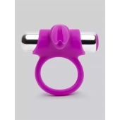 Лиловое виброкольцо с пультом ДУ Remote Control Cock Ring - Happy Rabbit - в Ангарске купить с доставкой