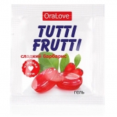 Гель-смазка Tutti-frutti со вкусом барбариса - 4 гр. - Биоритм - купить с доставкой в Ангарске