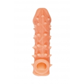 Телесная закрытая насадка с пупырышками Cock Sleeve Size L - 17,6 см. - KOKOS - в Ангарске купить с доставкой