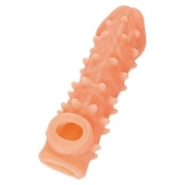 Телесная закрытая насадка с пупырышками Cock Sleeve Size L - 17,6 см. - KOKOS - в Ангарске купить с доставкой