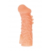 Телесная закрытая насадка с шершавой головкой Cock Sleeve Size L - 17,6 см. - KOKOS - в Ангарске купить с доставкой