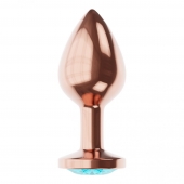 Пробка цвета розового золота с малиновым кристаллом Diamond Topaz Shine L - 8,3 см. - Lola Games - купить с доставкой в Ангарске