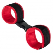 Красно-черные велюровые оковы Anonymo - ToyFa - купить с доставкой в Ангарске