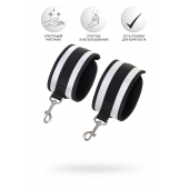 Серебристо-черные наручники Anonymo - ToyFa - купить с доставкой в Ангарске