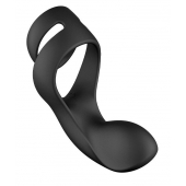 Черное эрекционное кольцо Benedict для стимуляции промежности - Svakom - в Ангарске купить с доставкой