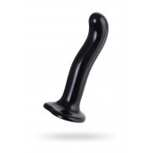 Черный стимулятор для пар P G-Spot Dildo Size M - 18 см. - Strap-on-me - в Ангарске купить с доставкой