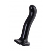 Черный стимулятор для пар P G-Spot Dildo Size M - 18 см. - Strap-on-me - в Ангарске купить с доставкой