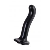 Черный стимулятор для пар P G-Spot Dildo Size L - 19 см. - Strap-on-me - в Ангарске купить с доставкой