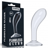 Прозрачный стимулятор простаты Flawless Clear Prostate Plug - 15 см. - Lovetoy - в Ангарске купить с доставкой