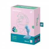 Голубой анальный вибростимулятор Deep Driver - 11,2 см. - Satisfyer - в Ангарске купить с доставкой
