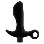Черный анальный вибратор Silicone Vibrating Prostate Massager 01 - 10,8 см. - Blush Novelties - в Ангарске купить с доставкой