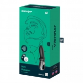 Черный анальный вибратор Hot Passion с функцией нагрева - Satisfyer - в Ангарске купить с доставкой