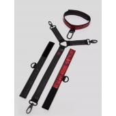 Ошейник с наручниками Reversible Faux Leather Collar and Wrist - Fifty Shades of Grey - купить с доставкой в Ангарске