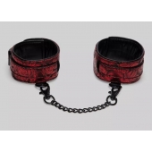 Красно-черные оковы Reversible Faux Leather Ankle Cuffs - Fifty Shades of Grey - купить с доставкой в Ангарске