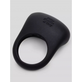 Черное эрекционное виброкольцо Sensation Rechargeable Vibrating Love Ring - Fifty Shades of Grey - в Ангарске купить с доставкой