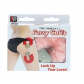 Металлические наручники с розовой меховой опушкой METAL HANDCUFF WITH PLUSH PINK - Dream Toys - купить с доставкой в Ангарске