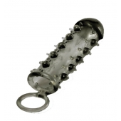 Дымчатая стимулирующая насадка с закрытой головкой SAMURAI PENIS SLEEVE BLACK - 14,5 см. - NMC - в Ангарске купить с доставкой