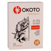 Тонкие презервативы OKOTO Thin Extra Soft - 3 шт. - Sitabella - купить с доставкой в Ангарске