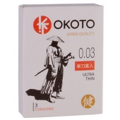 Ультратонкие презервативы OKOTO Ultra Thin - 3 шт. - Sitabella - купить с доставкой в Ангарске
