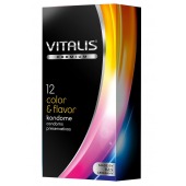 Цветные ароматизированные презервативы VITALIS PREMIUM color   flavor - 12 шт. - Vitalis - купить с доставкой в Ангарске