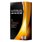 Ребристые презервативы VITALIS PREMIUM ribbed - 12 шт. - Vitalis - купить с доставкой в Ангарске
