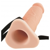 Телесный реалистичный фаллоимитатор с полостью Silicone Hollow Extension - 20 см. - Pipedream - купить с доставкой в Ангарске