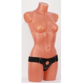 Универсальные черные трусики для страпона - БДСМ Арсенал - купить с доставкой в Ангарске