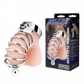 Серебристая клетка для члена Urethral Play Cage - BlueLine - купить с доставкой в Ангарске