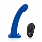 Синяя насадка Remote Control P-Spot G-Spot с черными трусиками - 20 см. - Pegasus - купить с доставкой в Ангарске