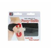 Металлические наручники с чёрной меховой опушкой - Dream Toys - купить с доставкой в Ангарске
