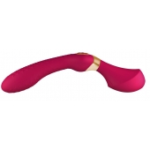 Малиновый двусторонний вибростимулятор ZOA - 26,5 см. - Shunga