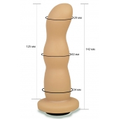 Телесная рельефная насадка Harness - 14,2 см. - LOVETOY (А-Полимер) - купить с доставкой в Ангарске