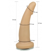 Телесная гладкая насадка Harness - 14,7 см. - LOVETOY (А-Полимер) - купить с доставкой в Ангарске