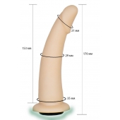 Телесная гладкая насадка-фаллоимитатор Harness - 17 см. - LOVETOY (А-Полимер) - купить с доставкой в Ангарске