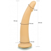 Телесная гладкая насадка-фаллоимитатор Harness - 20 см. - LOVETOY (А-Полимер) - купить с доставкой в Ангарске