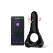 Черное виброкольцо Magic Motion Rise с подхватом мошонки - Magic Motion - в Ангарске купить с доставкой