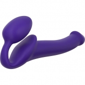 Фиолетовый безремневой страпон Silicone Bendable Strap-On - size M - Strap-on-me - купить с доставкой в Ангарске