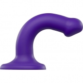 Фиолетовый фаллоимитатор-насадка Strap-On-Me Dildo Dual Density size S - 17 см. - Strap-on-me - купить с доставкой в Ангарске
