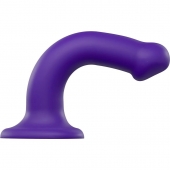 Фиолетовый фаллоимитатор-насадка Strap-On-Me Dildo Dual Density size M - 18 см. - Strap-on-me - купить с доставкой в Ангарске