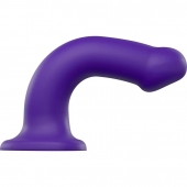 Фиолетовый фаллоимитатор-насадка Strap-On-Me Dildo Dual Density size L - 19 см. - Strap-on-me - купить с доставкой в Ангарске