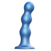 Голубая насадка Strap-On-Me Dildo Plug Balls size S - Strap-on-me - купить с доставкой в Ангарске