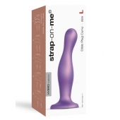Фиолетовая насадка Strap-On-Me Dildo Plug Curvy size L - Strap-on-me - купить с доставкой в Ангарске